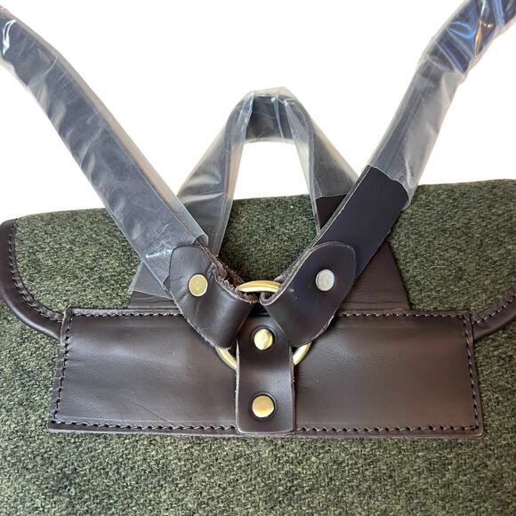 New Faribault Woolen Mill Company Green Wool Pack Backpack Bag - Picture 6 of 9